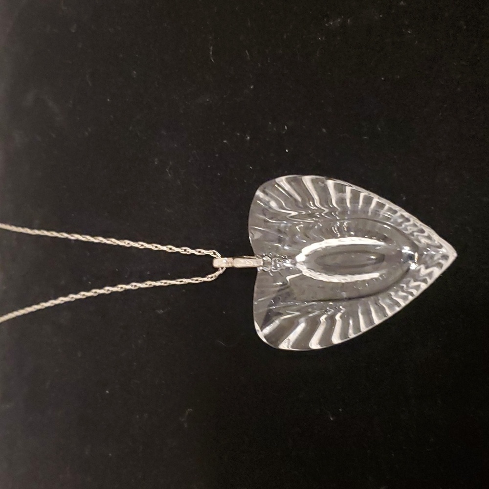 Waterford Crystal Heart on Sterling Silver Necklace